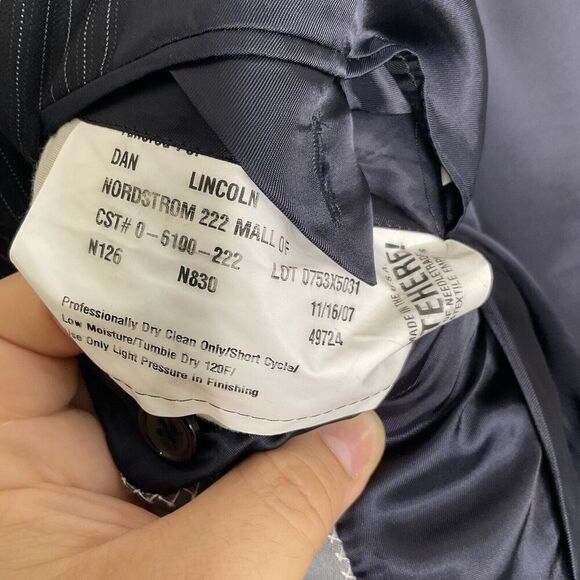 Hickey Freeman Loro Piana Tasmanian Super 130's Wool Blazer Jacket Coat 44R Gray - Picture 9 of 14